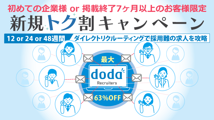 dodaRecruiters新規トク割キャンペーン